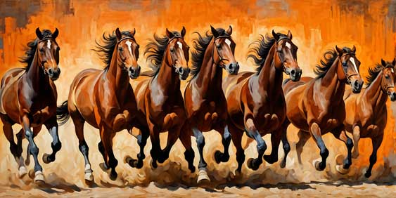 Seven Horse Painting